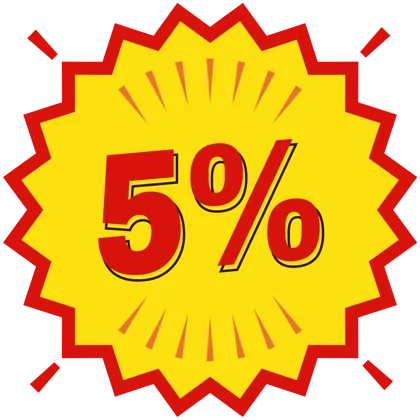 5% off badge