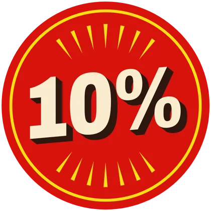 10% off badge