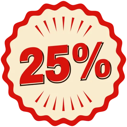 25% off badge