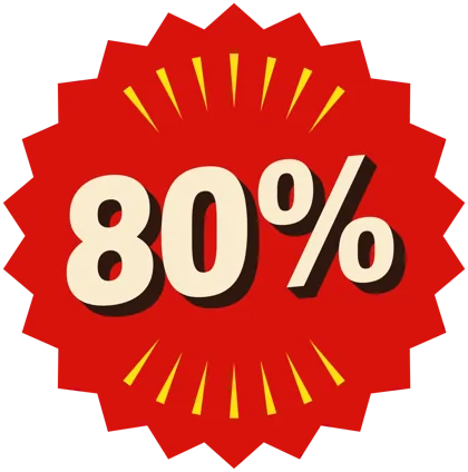 80% off badge